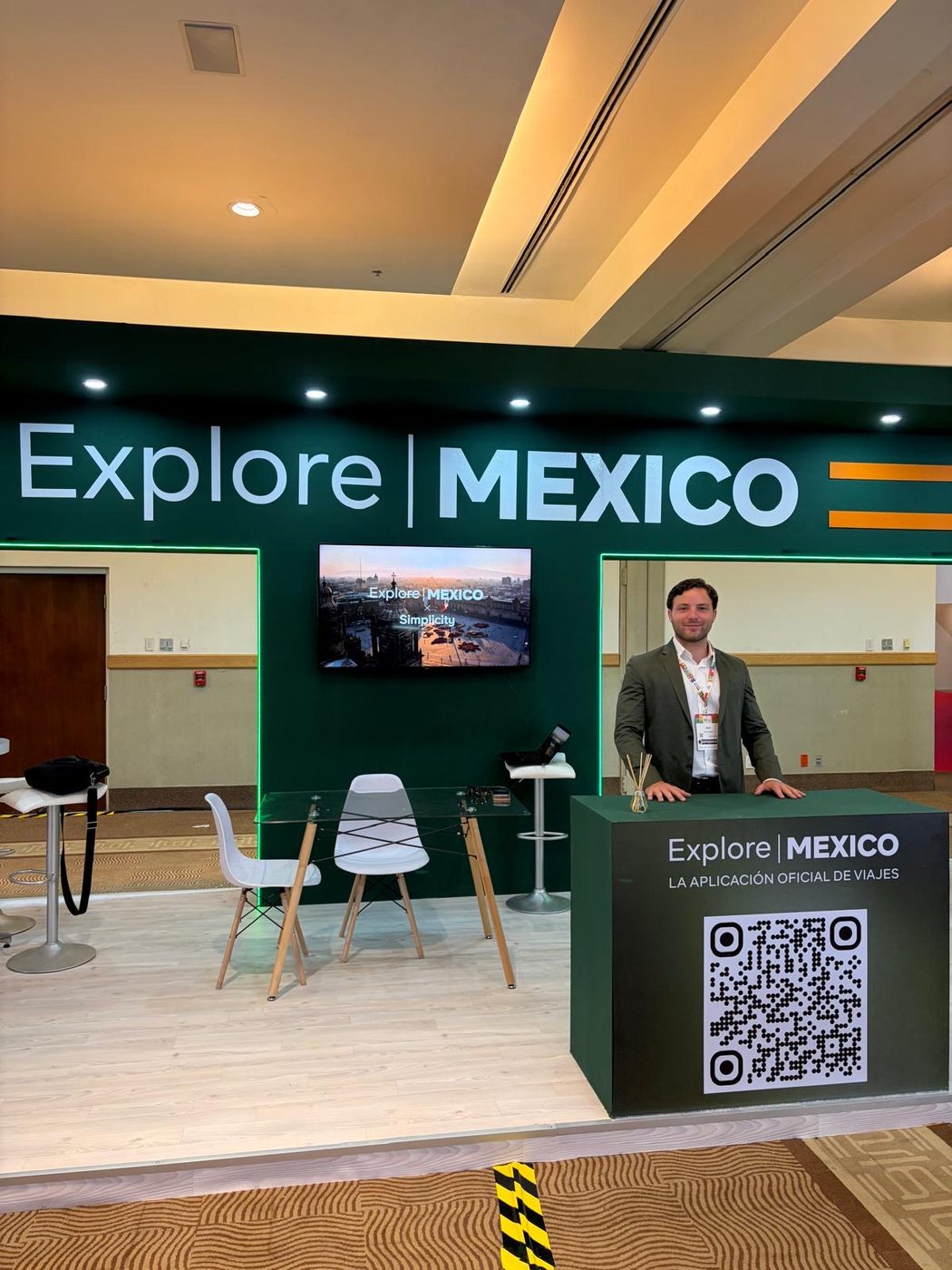 Max Murciano at the Explore Mexico booth